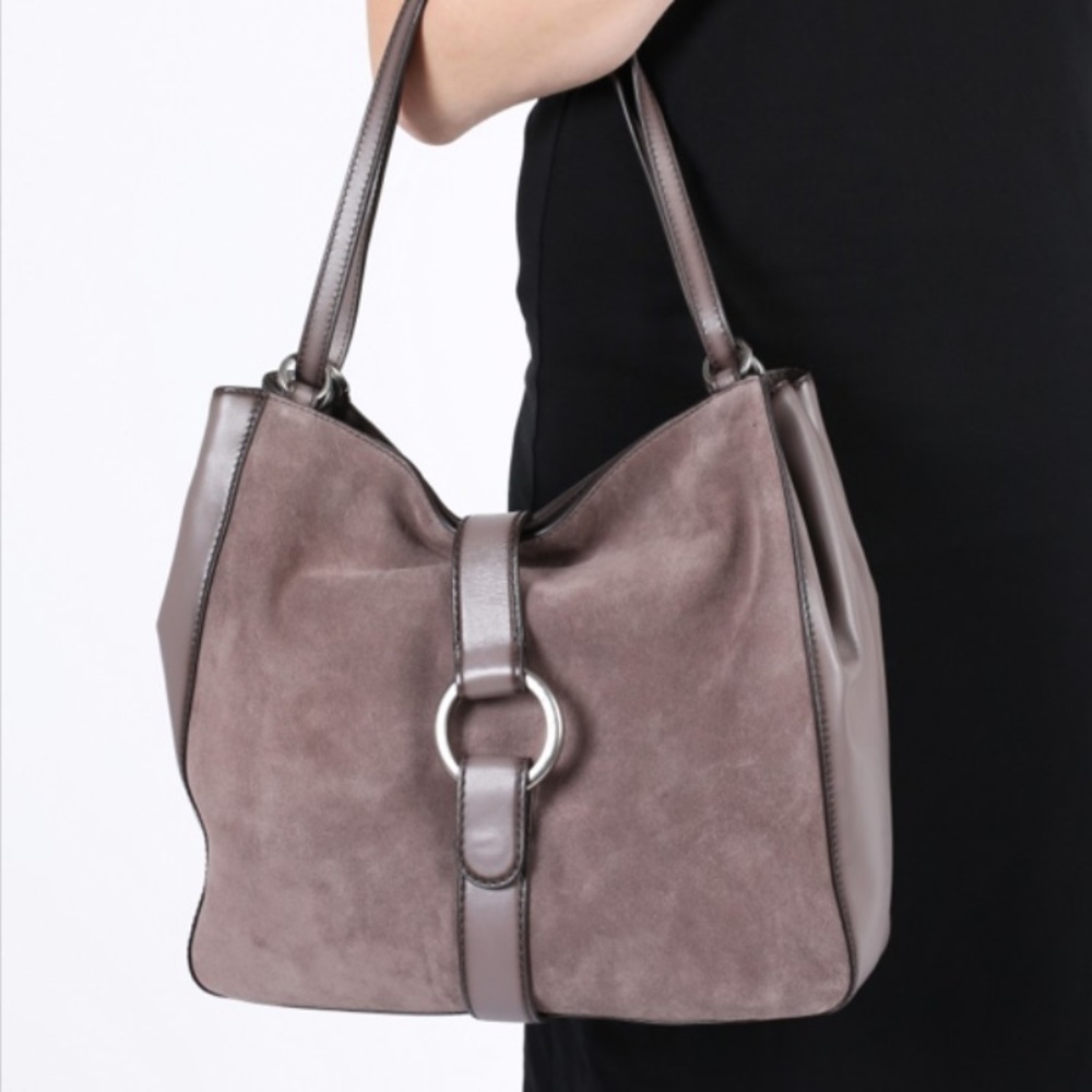 Michael Kors Quincy Leather and Suede bag